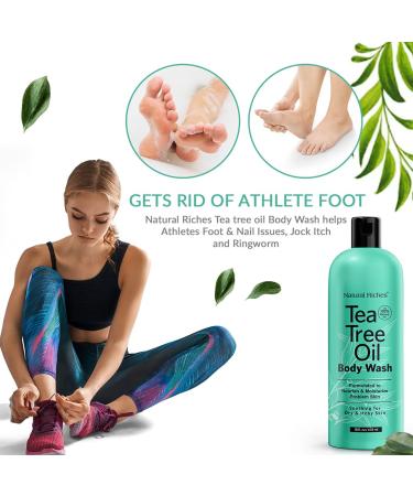 Natural Riches Tea Tree Body Wash - Itchy Skin Relief - Peppermint, Eucalyptus & Tea Tree Oil - Men & Women 2x16 fl oz - Buy Online on GoSupps.com