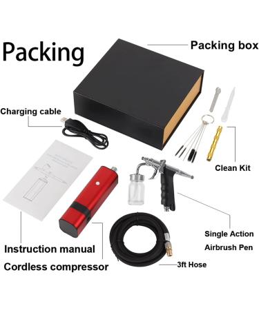 Paint Sprayer Cordless Airbrush Kit with Siphon Trigger Type Spray Gun for Art Model Body Paint Artist Makeup Nail Tattoos Cake Tools for Painting Ceilings Fences cabinets Tm80s Black a - Buy Online on GoSupps.com
