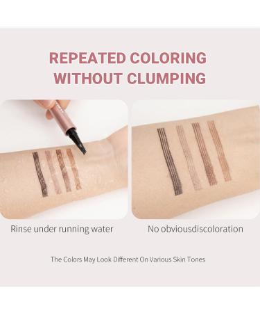 Vawolecy Waterproof Eyebrow Pencil Natural Makeup Fine Stroke Magic Eyebrow Pencil with 4 Micro Fork Tips for Women Hairlike Defined Eyebrows 3 Gray - Buy Online on GoSupps.com