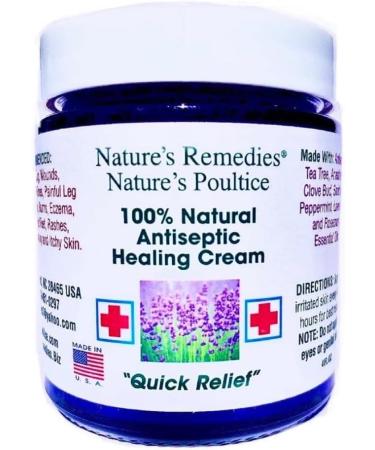 Natural Antiseptic Healing Cream - Soothes Skin Infections, Bed Sores, Wounds, Ulcers, Rashes, Burns - 4oz - Buy Online on GoSupps.com