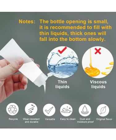 10 Pcs Plastic Soft Tubes Refillable Bottles Set with Funnel - Ideal for Shampoo, Cleanser, Shower Gel, Lip Balm - Transparent Design (15ml/20ml/30ml/50ml) - Buy Online on GoSupps.com