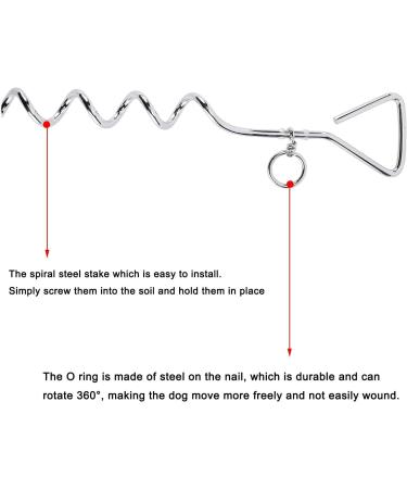 Artilife 30FT Dog Stakes Dog Leash Ground Anchor Tie Out Cable and 16.5" Anti Rust Stake for Small to Medium Dog Up to 100Lbs in Weight in Outdoor Yard and Camping - Buy Online on GoSupps.com