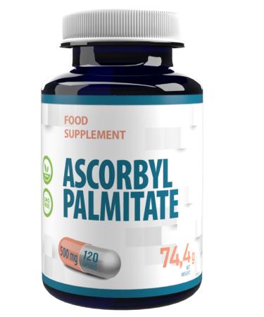 Ascorbyl Palmitate 500mg 120 Vegan Capsules 3rd Party Lab Tested High Strength Supplement No Fillers or Bulkers Gluten and GMO Free
