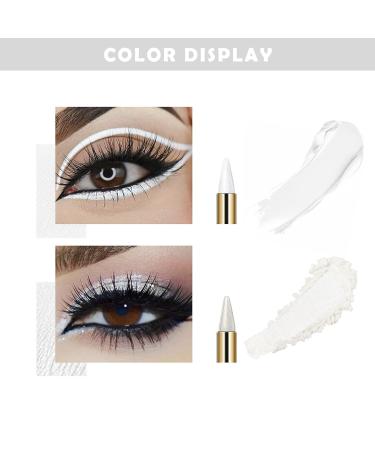 HOSAILY Gel Eyeliner Set Waterproof Creamy White Eyeliner Pencil & Shimmer Eyeshadow Stick for Eye Makeup (2 Colors) 0.50 Ounce - Buy Online on GoSupps.com