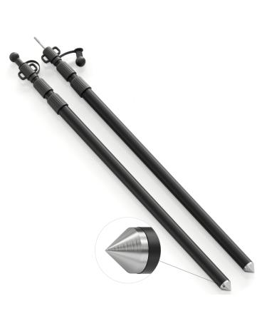 WILDROAD Tarp Poles Tent Poles Canopy Poles, Telescoping Aluminum Poles with Non-Slip Cone Aluminum Bottom, Portable Lightweight Camping Poles for Camping, Awning Telescoping 7.7ft * 2