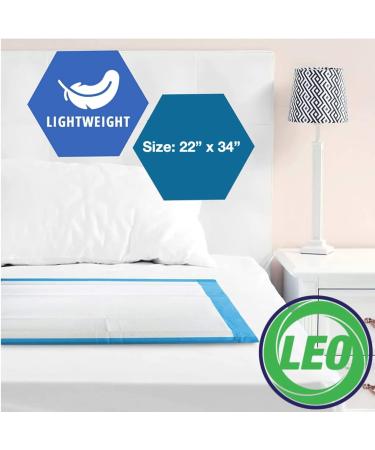 Disposable Bed Pads 34x22 - Leak-Proof Breathable Incontinence Bed Pads for Children and Pets (10/30/50pc) - Buy Online on GoSupps.com