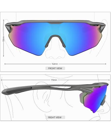 Cycling Glasses TR90 Unbreakable Frame Polarized Anti-UV400 Sports Sunglasses - Medium Size - Buy Online on GoSupps.com