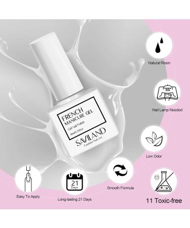SAVILAND French Gel Nail Polish: 1PC 10ML White Gel Polish Easy French Smile Line in 5s French Tip Nail Tool French Nails U V LED Gel French Tip Nails Art Nail Supplies for Starters Professional Gift - Buy Online on GoSupps.com