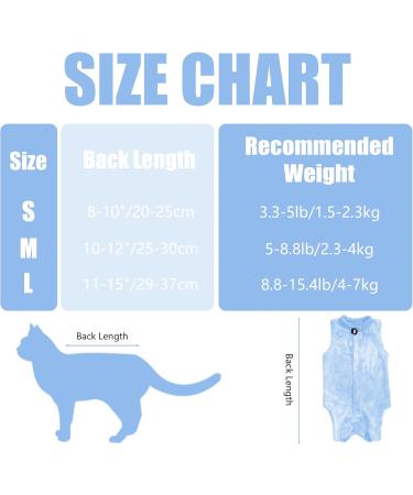 Shop Lianzimau Katzenbody - Post-Op Cat Body Suit | Medical Clothing for Cats | Anti-Losing Light Blue Suit - International Shipping - Buy Online on GoSupps.com