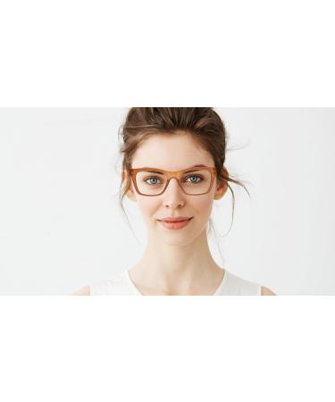 SAV Eyewear Tri Focus Blue Light Readers - Barcelona Style +1.25 Magnification Tan Frame - Best for Eye Health & Comfort - Buy Online on GoSupps.com