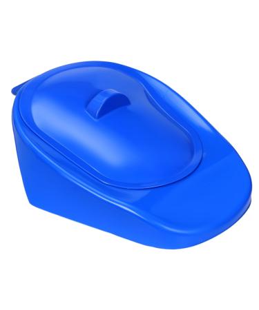 Bedpan with Lid Bedpan Bedpan Plastic Patient Pan Chamber Pot Bed Urinals for Men Women Old People Blue