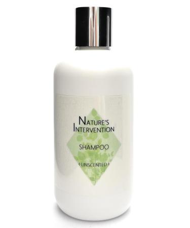99% Natural for Sensitive Skin. pH BALANCED SHAMPOO - WITH ALOE VERA - UNSCENTED - 250ml by NATURE'S INTERVENTION - Free of Sulfates Parabens Silicones. Gentle Concentrated.