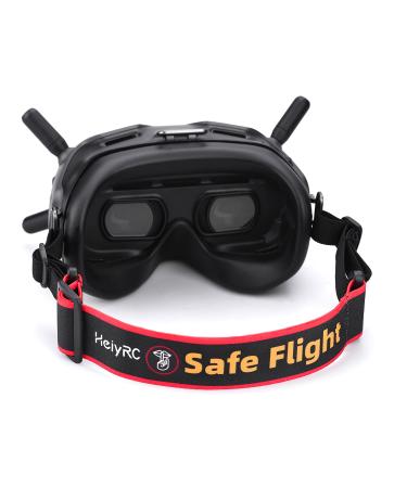 HeiyRC Adjustable Head Strap for DJI FPV Goggles V2 Fatshark Goggles Headband for DJI Avata/FPV Combo (Safe Flight Pattern)
