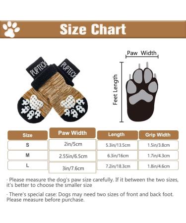 Pupeck Double-Sided Anti-Slip Dog Socks - 2 Pairs with Adjustable Straps for Indoor Use - Large Khaki - Summer Pet Paw Protection & Traction Control - Buy Online on GoSupps.com