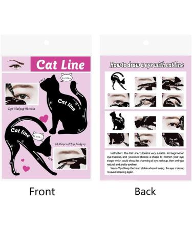 8Pcs Eyeliner Stencils for Cat Eye Winged & Smoky Eyeshadow Applicators - Quick Makeup Guide Tool - Buy Online on GoSupps.com