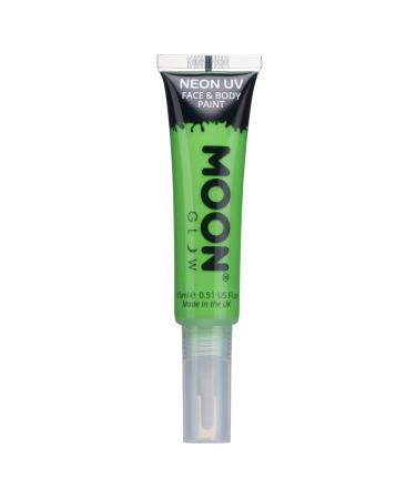 Neon UV Face & Body Paint with Brush Applicator by Moon Glow - 15ml - Intense Green