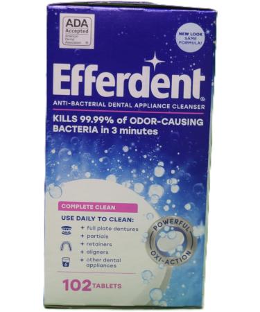 Efferdent Dental Appliance Daily Cleanser Complete Clean 102 Tablets - 10 Pack - Buy Online on GoSupps.com