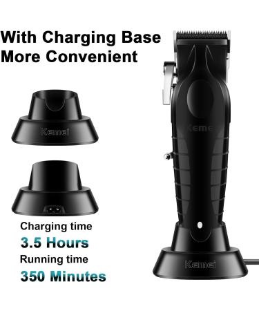 KEMEI Black Professional Hair Clippers and Trimmer Set Electric Hair Clippers for Men Cordless Barber Clippers T Blade Outliner Trimmer USB Rechargeable Haircut Clippers km-2296 km-2299 - Buy Online on GoSupps.com