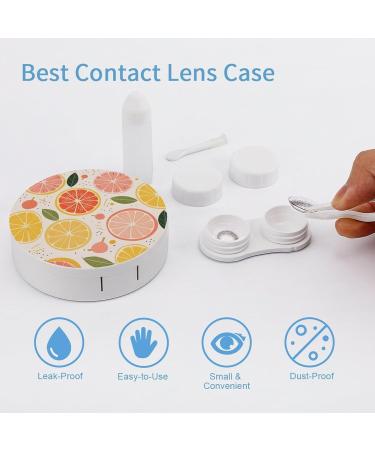 Colorful Fruit Print Contact Lens Case - Portable Travel Storage Box for Contacts - Buy Online on GoSupps.com