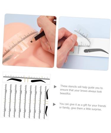  Yardenfun Yardenfun 10 Pieces Yellow Disposable Eyebrow Rulers PVC with Clear Symmetrical Eyebrow Stencils for Easy Eyebrow Makeup for Women Beginners - Buy Online on GoSupps.com