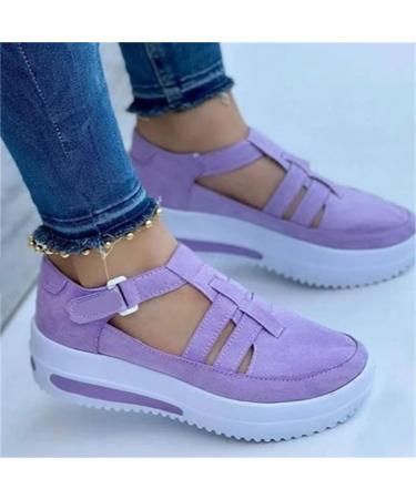 BJBXGDT Swezida Shoes - Women Casual Walking Shoes Orthopedic Arch Diabetes Support 2023 Orthopedic Walking Shoes for Women Purple 39