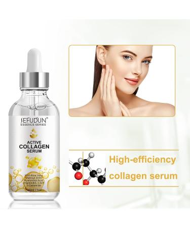 Active Collagen Serum - Organic Anti-Aging Facial Serum for Elasticity, Even Skin Tone, Lift & Firm - 1 oz - Buy Online on GoSupps.com