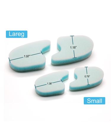 12-Pack Foam Toe Separator Toe Gasket for Overlapping Toes & Bunions - Reduces Friction, Relieves Pain - Blue - Buy Online on GoSupps.com