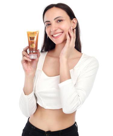 DERM EASE Face Gel Scrub Orange Walnut 100 ML | Exfoliating Orange Walnut Massage Gel for Women & Men | Gentle Face Scrub for Glowing Skin | Deep Cleansing & Nourishing Skincare Solution - Buy Online on GoSupps.com