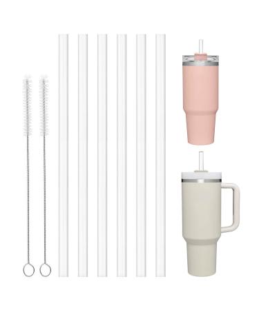 Replacement Straw for Stanley 40 oz 30 oz 20 oz Cup Tumbler 6 Pack Reusable Straws for Stanley Adventure Quencher Tumbler with Handle Plastic Straw for Stanley Accessories