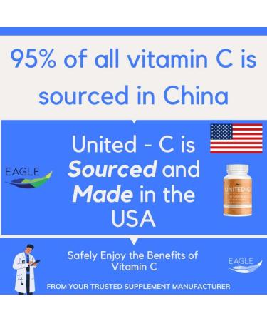 Eagle United C - USA Made Vitamin C Supplement for Immune Support - Buy Online on GoSupps.com