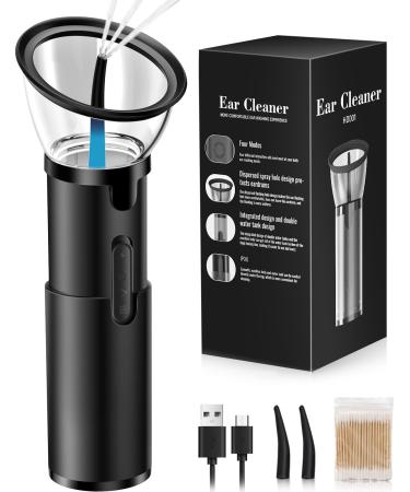 Ear Wax Removal-Electric Ear Cleaner Retractable Ear Cleaning Kit Safe Ear Wax Removal Tool Effective Ear Irrigation Flushing System Waterproof Ear Washer for Humans with 4 Pressure Modes