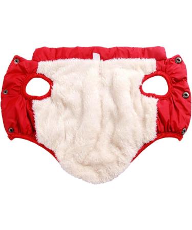Joydaog Large Fleece-Lined Dog Jacket - Extra Warm & Windproof Winter Vest for Cold Weather - Red - Buy Online on GoSupps.com