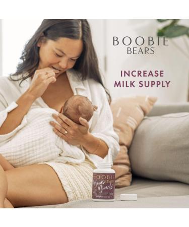 Boobie Bears Lactation Supplement with Moringa & Elderberry - Boost Breast Milk & Immunity, Fight Postpartum Hair Loss - 60 Count - Buy Online on GoSupps.com