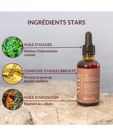 MiY | Anti-hair loss supplement hair growth & skin regeneration | Omega 3 6 7 and 9 vitamin E sea buckthorn oil argan oil astaxanthin | 1 month | Vegan & made in France - Buy Online on GoSupps.com
