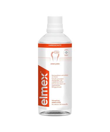 Elmex Mouth Rinsing Caries Protection 400ml - Antibacterial Alcohol-Free Tooth Cleaner for Daily Use - Double-Active Calcium Fluoride Shield (2-Pack) | International Shipping Available - Buy Online on GoSupps.com