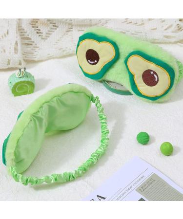 Healifty Cartoon Avocado Sleep Mask with Soft Plush Cover - for Women and Men - Ideal for Travel and Night Sleep - Buy Online on GoSupps.com