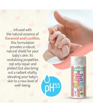 Minoris Baby Buttock Erythema Cream Zinc Oxide Strength Organic & Mineral Content Instant Relief & Lasting Protection Fragrance Free Vegan 55 g - Buy Online on GoSupps.com