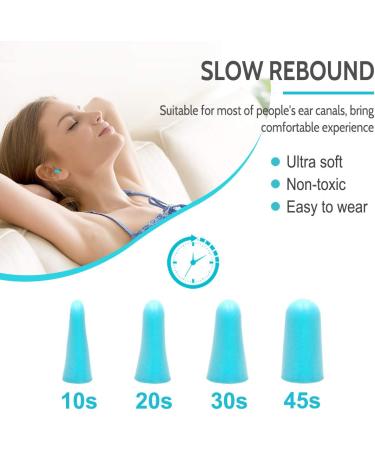 Lysian Ultra Soft Foam Earplugs 60 Pairs - 38dB SNR for Sleeping, Travel, Shooting - Lake Blue - Buy Online on GoSupps.com