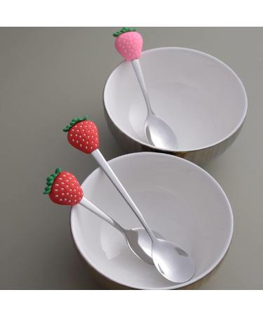 Spoons Stainless Steel Fruit Spoon - Creative Tableware Dessert Spoons Sugar Ice Cream Teaspoon Set for Kitchen Dining Bar 6 Pieces Dinner Spoon (Color : D) - Buy Online on GoSupps.com