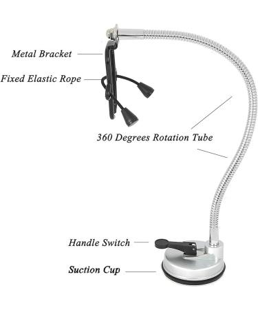 360 Degree Freely Rotation Hair Dryer Holder HairDryer Holder Station Aluminium Alloy Hands Free Removable Suction Cup Stand for Home - Buy Online on GoSupps.com