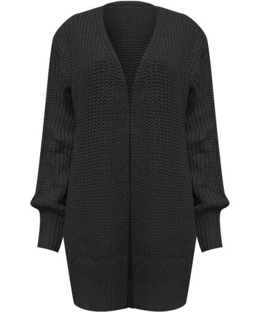 Gefomuofe Cardigans for Women Long Sleeve Cardigan for Women Pocket Jacket Cardigan Women's Blazer Cardigan Outerwear Elegant Shoulder Jacket Top Casual Top Black M - Buy Online on GoSupps.com