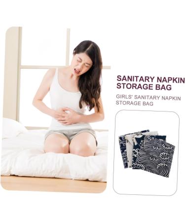 8-Piece Women's Napkin Cloth with Elephant Organizers - Travel Gift Menstrual Pouch, Assorted Colors - Pack of 1 - Buy Online on GoSupps.com