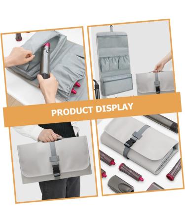 3pcs Multifunctional Travel Bag for Hair Curlers & Styling Tools - Portable Organizer Case - Grey 69x35CM - Buy Online on GoSupps.com