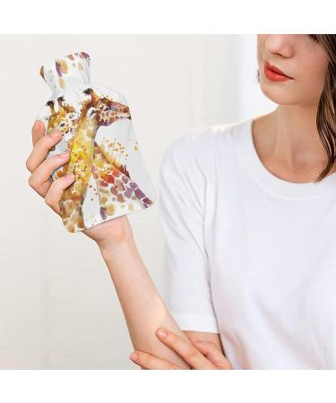 Hot Water Bottle with Lid - Giraffe Rubber Hot Water Bag for Pain Relief Cramps Foot Warmer & Therapy - Buy Online on GoSupps.com
