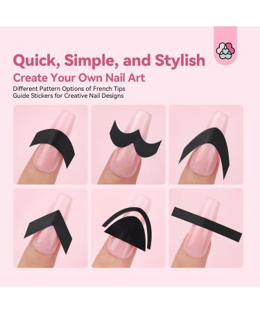 Saviland White Gel Nail Polish French Manicure Kit Fast French Tips Guide Stickers Complete French Tip Tool Easy French Nail Kit Home Beginners French Nails 1-Fast French Tips kit - Buy Online on GoSupps.com