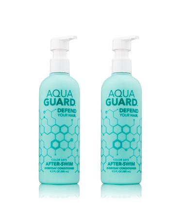AquaGuard After-Swim Everyday Conditioner - Made for Swimmers - Paraben and Gluten Free Vegan Color Safe Leaping Bunny Certified (2 Bottles) 9.50 Fl Oz (Pack of 2)
