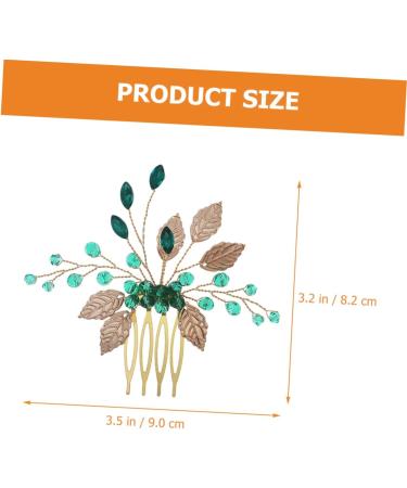 FRCOLOR Bridal Crystal Hair Comb Girls Accessories Girls Hair Clips Bridal Hair Accessories Wedding Tiara Wedding Crystal Hair Comb Barrettes for Girls Zinc Alloy Bride Leaves - Buy Online on GoSupps.com