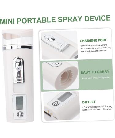 BIUDECO Hydrating Instrument Face Sprayer Portable Facial Mister Fog Humidifier Handheld Steamer White Abs - Buy Online on GoSupps.com