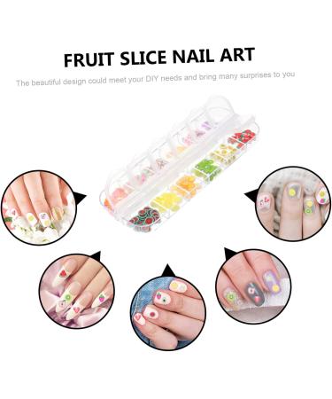 Gogogmee 24 Boxes Fruit Slice DIY Manicure Fruit Nail Slices Beads for Bracelets Fruit Stickers Cellphone Craft Slice Fruit Slices Nail Sticker Manicure Tips Slices Candy Decor Bangle Shine - Buy Online on GoSupps.com