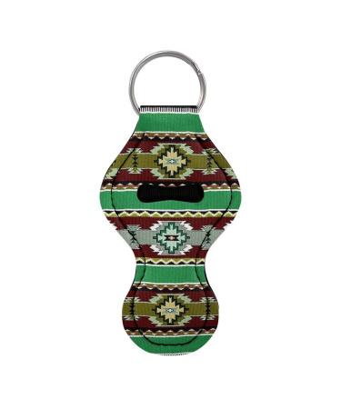 Chapstick lip balm keychain Aztec Southwest - Green one size